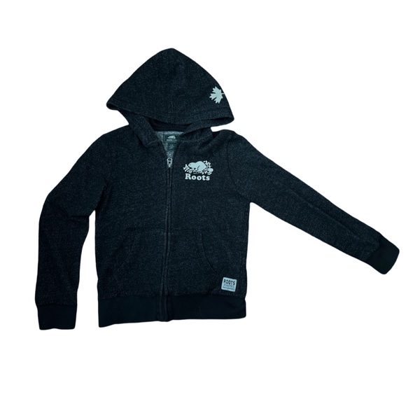 Roots Other - Roots kids Black zip up Hoodie with Logo size L (9/10)